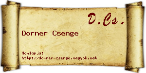 Dorner Csenge névjegykártya